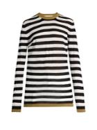 Marni Striped Linen And Silk-blend Sweater