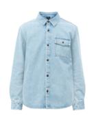 A.p.c. - Valerian Flap-pocket Denim Shirt - Mens - Light Blue
