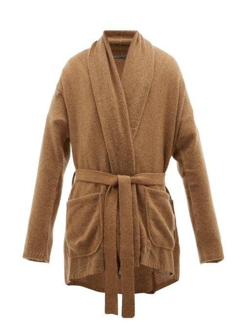 Matchesfashion.com Denis Colomb - Belted Cashmere Cardigan - Mens - Walnut