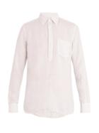 Matchesfashion.com Glanshirt - Eric Button Down Collar Linen Shirt - Mens - Pink