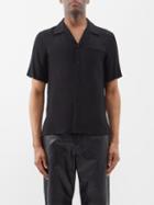 Nili Lotan - Cody Cuban-collar Short-sleeved Shirt - Mens - Black