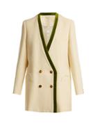 Matchesfashion.com Blaz Milano - Savannah Sunset Silk And Linen Blend Blazer - Womens - Cream Multi