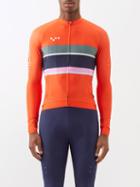 Pedla - Heritage Luxe Striped Jersey Cycling Top - Mens - Orange