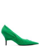 Matchesfashion.com Balenciaga - Drape Mesh Wrap Pumps - Womens - Green