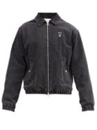 Matchesfashion.com Ami - Logo-embroidered Cotton-twill Jacket - Mens - Grey