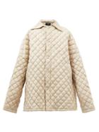 Raf Simons - Oversized Diamond-quilted Nylon Overcoat - Mens - Beige