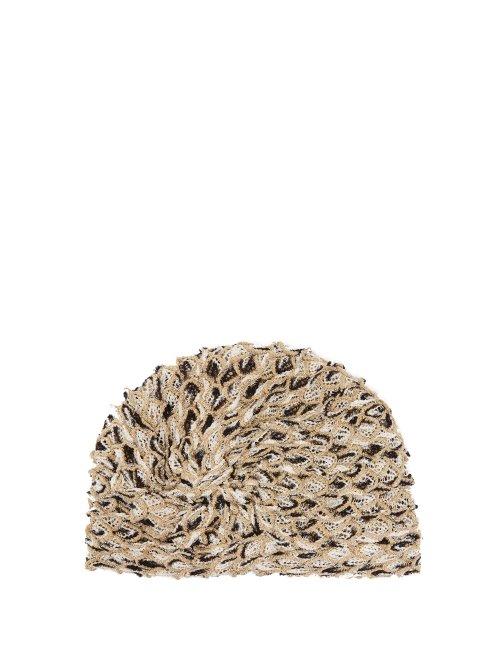 Matchesfashion.com Missoni Mare - Knotted Metallic Mesh Turban Hat - Womens - Multi