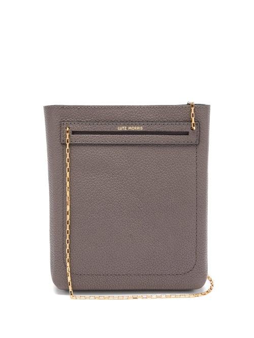 Matchesfashion.com Lutz Morris - Peyton Small Grained-leather Shoulder Bag - Womens - Grey