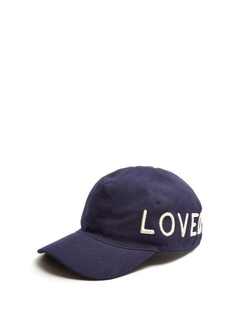 Matchesfashion.com Gucci - Logo Embroidered Cotton Cap - Mens - Navy