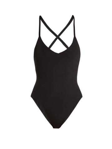 Dos Gardenias Darkstar Cross-back Swimsuit