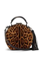 Matchesfashion.com Saint Laurent - Mica Small Calf Hair And Leather Cross Body Bag - Womens - Leopard