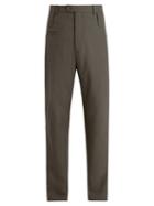 Matchesfashion.com Balenciaga - High Rise Wool Blend Trousers - Mens - Grey