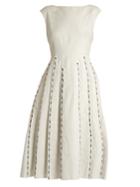 Bottega Veneta Embroidered Cap-sleeved Linen-blend Dress
