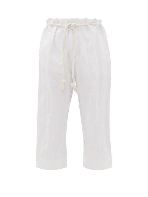 Matchesfashion.com Toogood - The Stonemason Cropped Cotton Trousers - Womens - Ivory