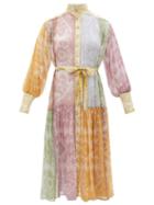 Zimmermann - Dancer Patchwork-print Georgette Shirt Dress - Womens - Multi