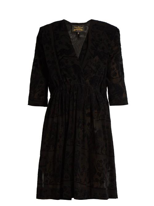 Vivienne Westwood Anglomania Harima Tribal-devor Crepe Dress