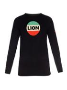 Bella Freud Lion Badge-intarsia Cashmere Sweater