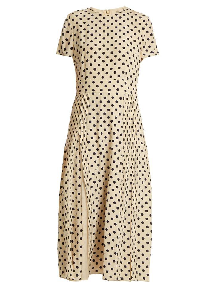 Burberry Corin Polka-dot Print Silk Dress