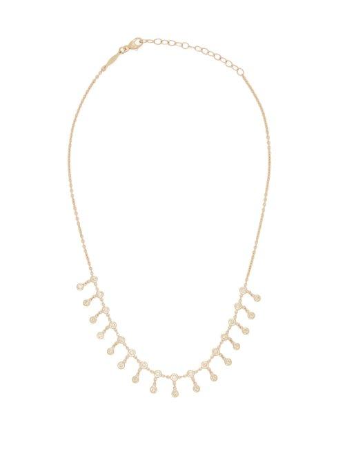 Matchesfashion.com Jacquie Aiche - Diamond & 18kt Gold Shaker Necklace - Womens - Silver
