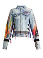 Matchesfashion.com Noki - Customised Street Couture Denim Jacket - Womens - Light Denim