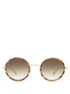 Matchesfashion.com Garrett Leight - Playa 48 Round Frame Sunglasses - Womens - Dark Green