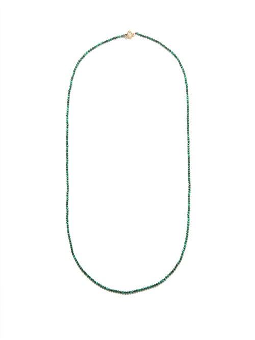 Luis Morais - Malachite & 14kt Gold Beaded Necklace - Mens - Green