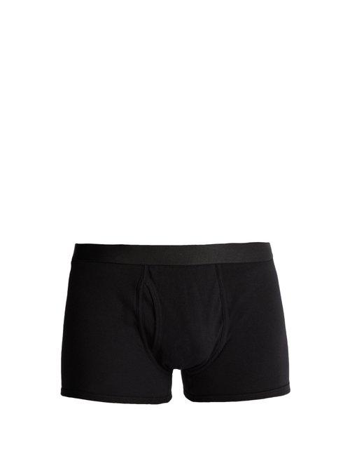 Matchesfashion.com Comme Des Garons Shirt - Cotton Jersey Boxer Shorts - Mens - Black