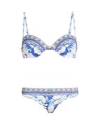 Camilla Ring Of Roses-print Underwired Bikini