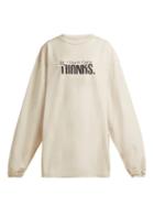 Matchesfashion.com Vetements - Hi, I Don't Care Print Sweatshirt - Womens - Light Beige