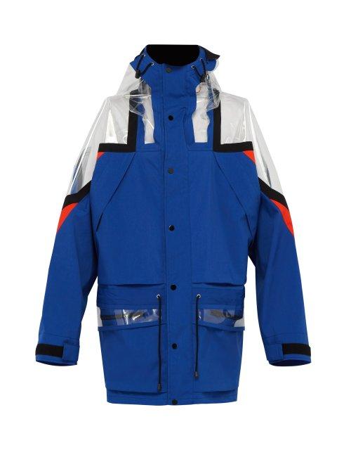 Matchesfashion.com Maison Margiela - Pvc Panelled Technical Jacket - Mens - Blue