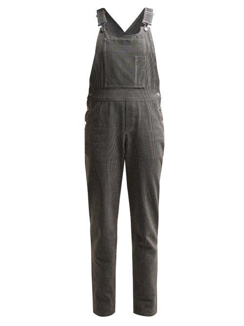 Matchesfashion.com A.p.c. - Charlie Denim Dungarees - Womens - Black Stripe