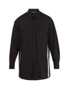 Neil Barrett Oversized Striped-side Cotton-poplin Shirt
