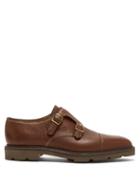 Matchesfashion.com John Lobb - William Monk-strap Leather Shoes - Mens - Dark Brown