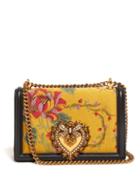 Matchesfashion.com Dolce & Gabbana - Devotion Floral Jacquard Cross Body Bag - Womens - Yellow Multi