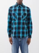 Amiri - Checked-cotton Plaid Shirt - Mens - Black Blue