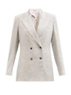 Gabriela Hearst - Roth Double-breasted Mlange-cashmere Blazer - Womens - Ivory Multi
