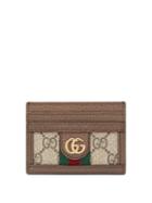 Matchesfashion.com Gucci - Ophidia Gg Plaque Leather Cardholder - Womens - Grey Multi