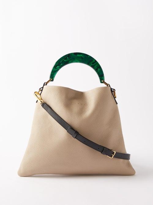 Marni - Venice Small Grained Leather Tote Bag - Womens - Cream
