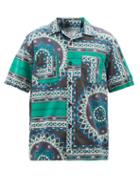 Sacai - Bandana-print Cotton-canvas Shirt - Mens - Green