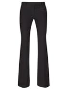 Matchesfashion.com Alexander Mcqueen - High Rise Flared Crepe Trousers - Womens - Black