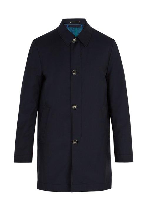 Matchesfashion.com Paul Smith - Detachable Lining Wool Blend Coat - Mens - Navy