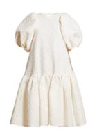 Matchesfashion.com Cecilie Bahnsen - Alexa Dropped Hem Matelass Dress - Womens - White