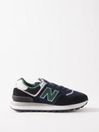 Junya Watanabe X New Balance - 574 Suede And Mesh Trainers - Mens - Navy
