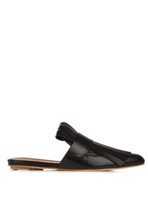 Marni Fringed Leather Slides