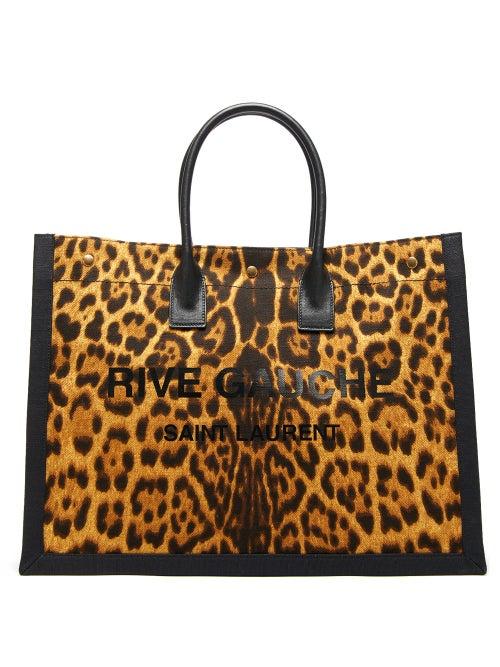 Matchesfashion.com Saint Laurent - Leopard-print Canvas Tote Bag - Womens - Leopard