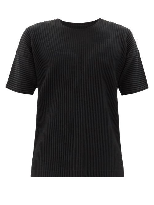 Matchesfashion.com Homme Pliss Issey Miyake - Crew-neck Technical-pleated Jersey T-shirt - Mens - Black
