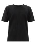 Matchesfashion.com Homme Pliss Issey Miyake - Crew-neck Technical-pleated Jersey T-shirt - Mens - Black