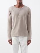 Frescobol Carioca - Gabriel Recycled-fibre Blend Henley Top - Mens - Grey