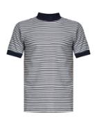 Blue Blue Japan Crew-neck Striped Cotton-blend Jersey T-shirt