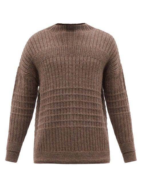 Toogood - The Ploughman High-neck Alpaca-blend Sweater - Mens - Brown